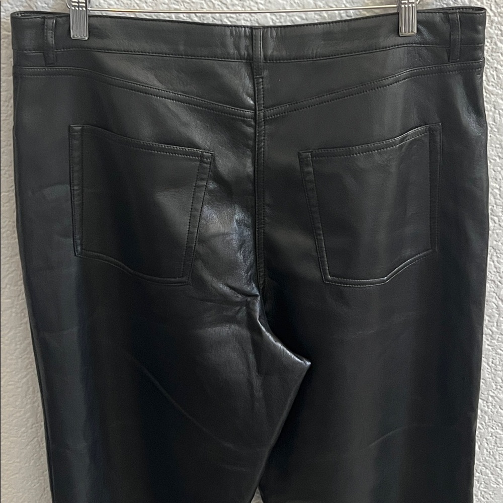 Aritzia Wilfred Black Melina Vegan Leather Pants Size 14 - Picture 7 of 9
